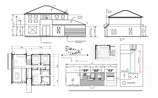 Free vector illustration of house planning