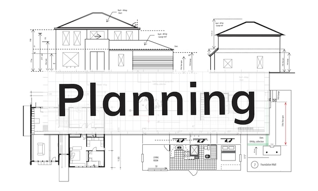 Illustration of house planning