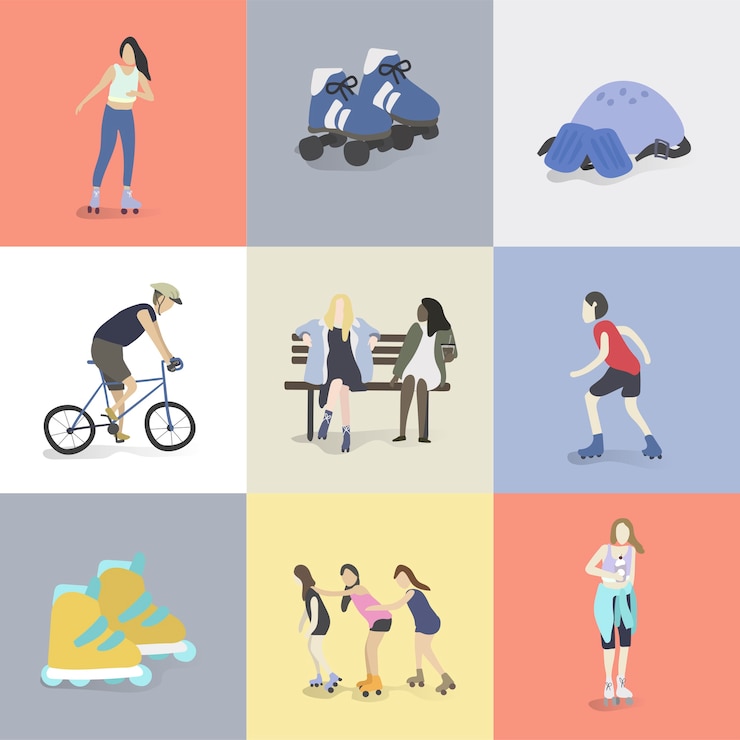 Free Vector illustration of human hobbies and activities