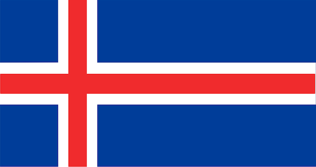 Иллюстрация флага Исландии