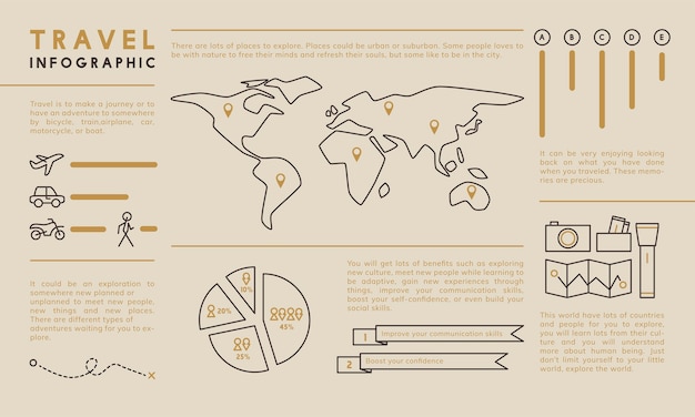 Free vector illustration of infographic template