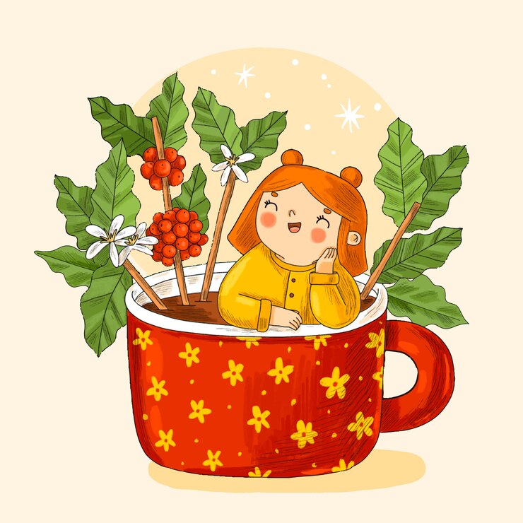 Free Vector illustration for international coffee day celebration