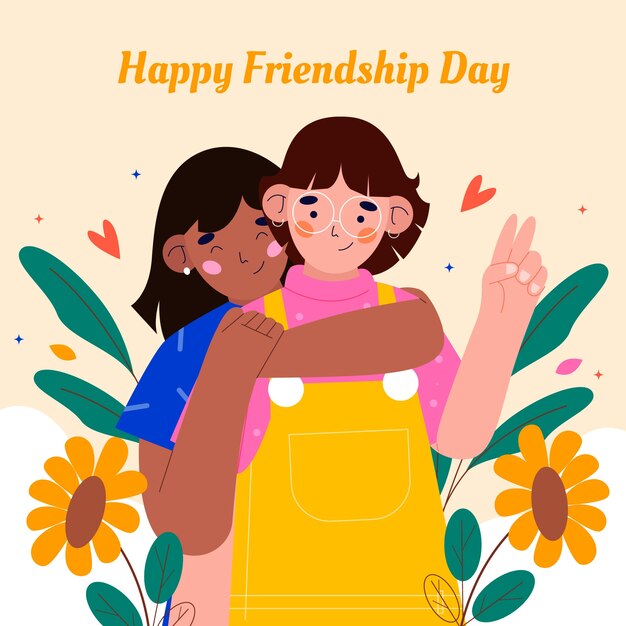 illustration for international friendship day celebration