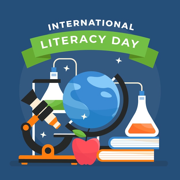 Illustration of international literacy day event