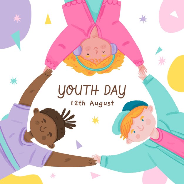 Illustration for international youth day celebration