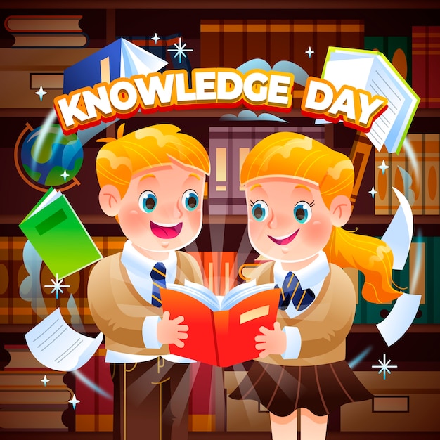 Illustration for knowledge day celebration