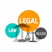 Free vector illustration of law concept