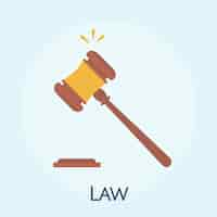 Free vector illustration of law concept