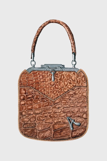 Illustration of leather bag