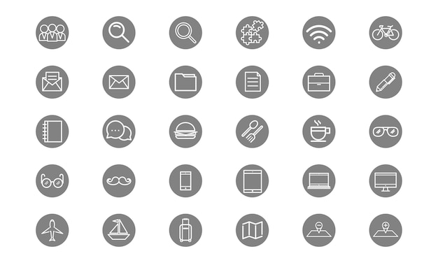 Free vector illustration of lifestyle icons