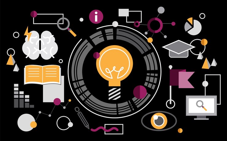 Free Vector illustration of light bulb ideas
