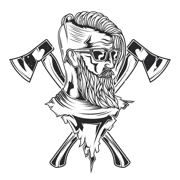 Illustration of lumberjack