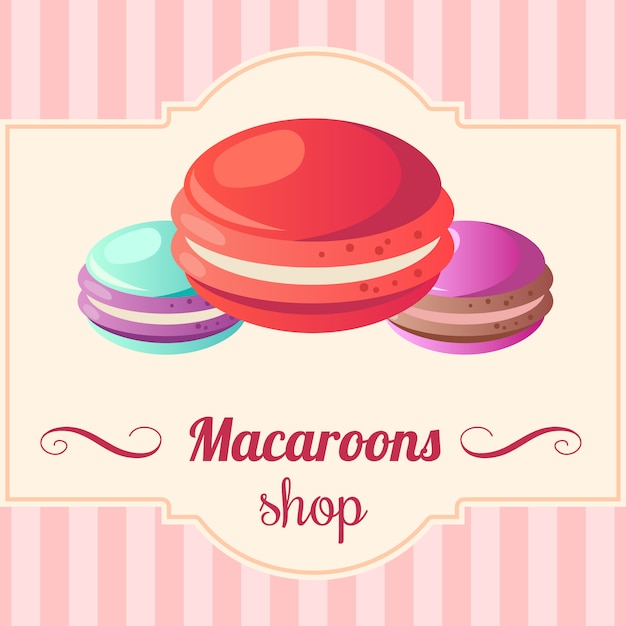 illustration of macaroons. 