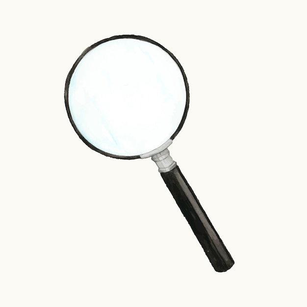 Free vector illustration of a magnifying glass