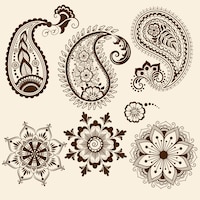 Illustration of mehndi ornament