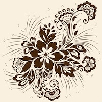 Illustration of mehndi ornament