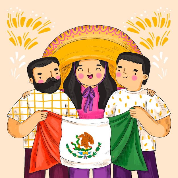 멕시코 독립 기념일 축하 그림