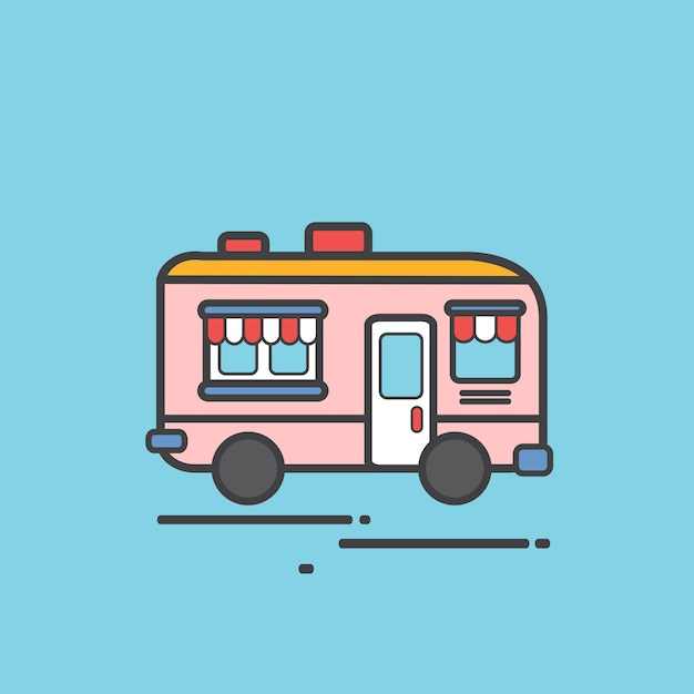 Free vector illustration of a motor home