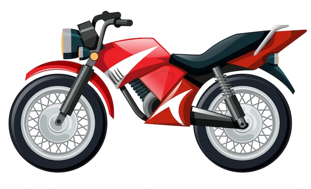 붉은 색으로 오토바이의 그림