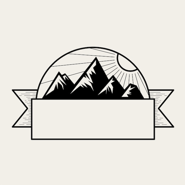 Illustration of a mountain 