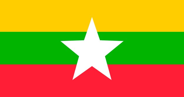 미얀마 깃발의 그림