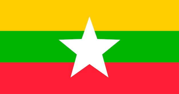 Illustration of Myanmar flag