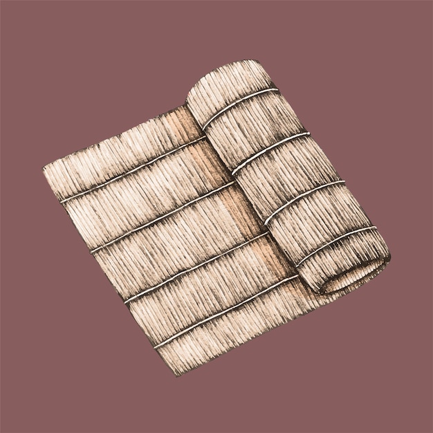 Иллюстрация бамбуковой пластины Premium векторы