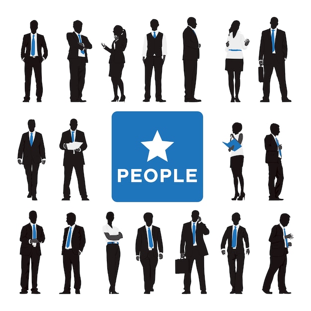 Бесплатное векторное изображение Иллюстрация деловых людей