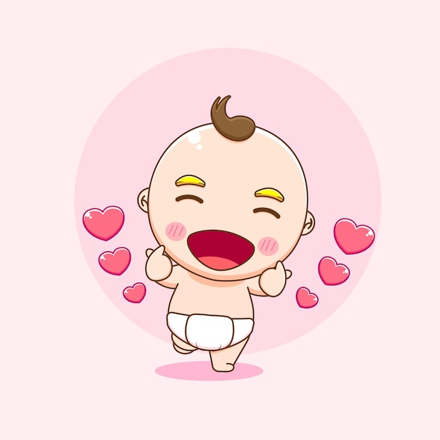 愛の指をポーズのかわいい男の子のキャラクターのイラスト プレミアムベクター 愛の指をポーズのかわいい男の子のキャラクターのイラスト プレミアムベクター
