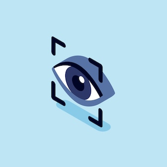 Иллюстрация сканирования распознавания глаз