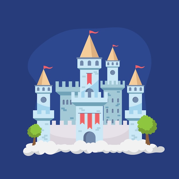 Бесплатное векторное изображение Иллюстрация из сказочного замка