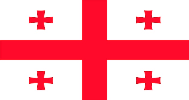 Бесплатное векторное изображение Иллюстрация флага грузии