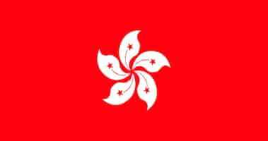 無料ベクター 香港の旗のイラスト
