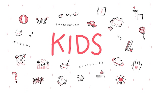 Бесплатное векторное изображение Иллюстрация концепции детей