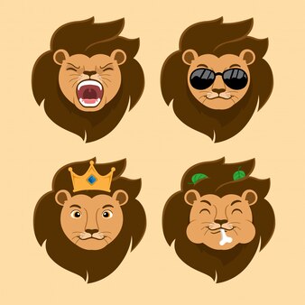 ライオンキングのヘッドセットのイラスト プレミアムベクター ライオンキングのヘッドセットのイラスト プレミアムベクター