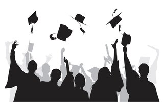 illustration of university graduates