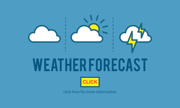Бесплатное векторное изображение Иллюстрация вектора прогноза погоды