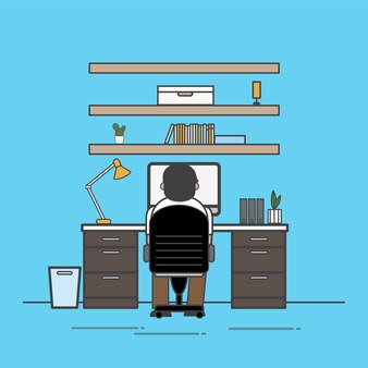 Illustration of office worker avatar