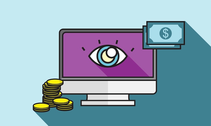 Free Vector illustration of online payment