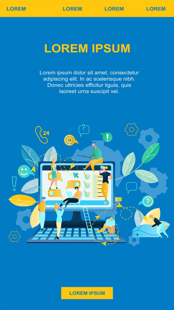 Free Vector illustration online service shopping in internet