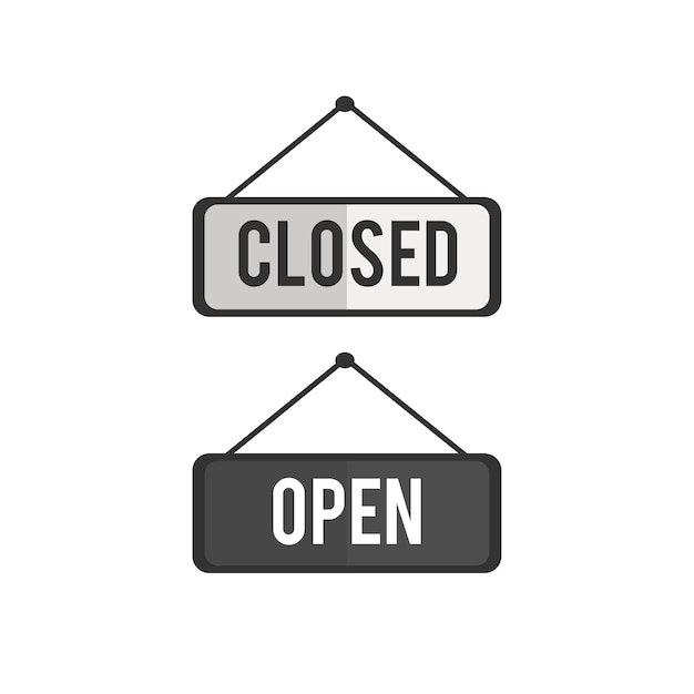 Free vector illustration of open and close sign vector