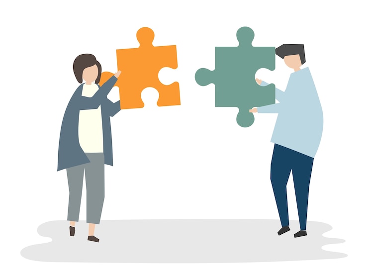 Free Vector illustration of people avatar teamwork concept
