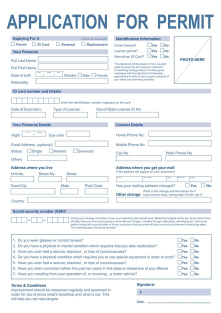 Illustration of permission form