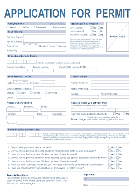 Illustration of permission form