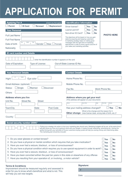 Illustration of permission form