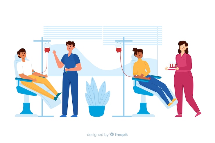 Free Vector illustration of person donating blood