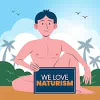 Free vector illustration of positive nude zone concept