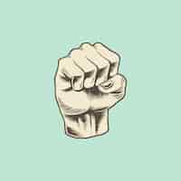 Free vector illustration of power fist icon