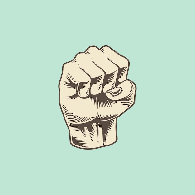 Illustration of power fist icon