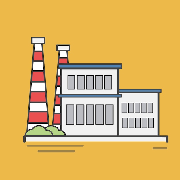 Free vector illustration of a power station